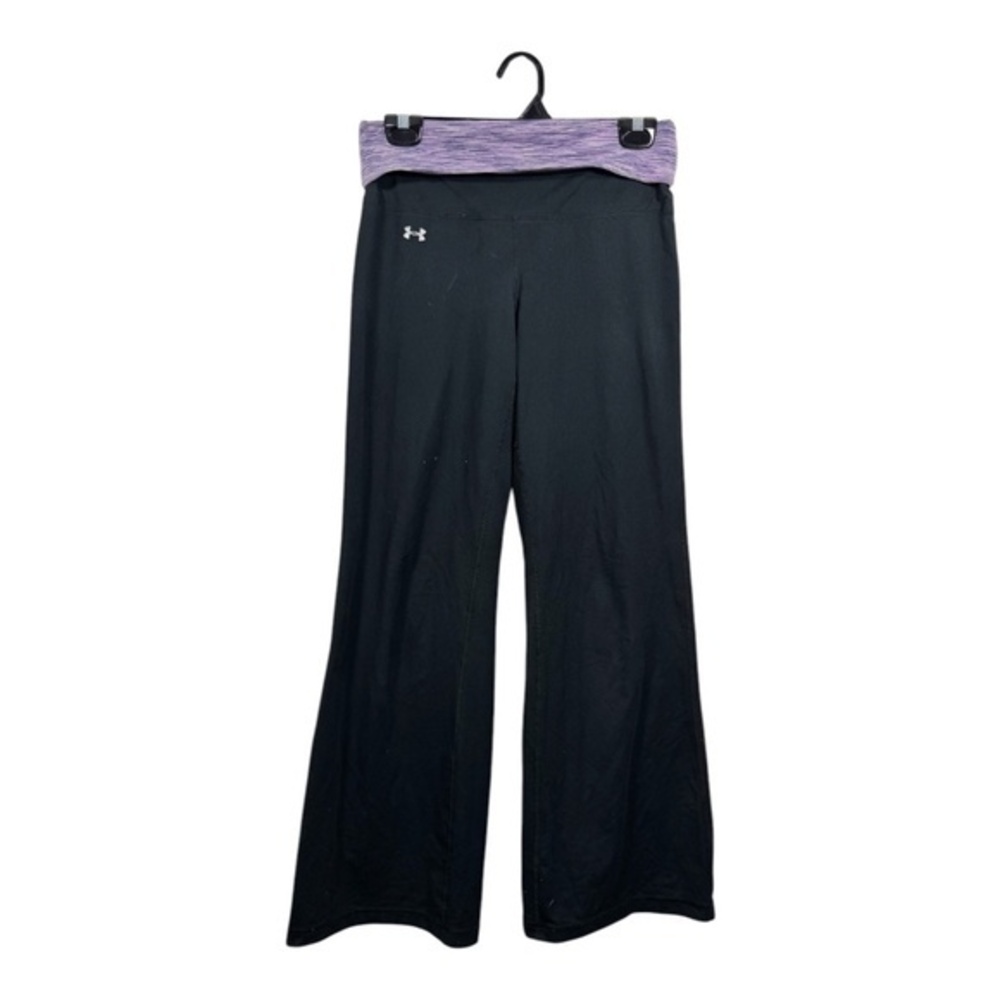 Under Armour Yoga Pants Womens Size Large Wide Leg Athleisure Black Comfort